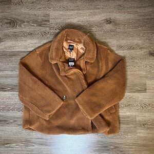 GAP Brown Faux Fur Coat